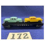 Lying out car carrier number 6424 with teal and
