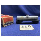 Lionel 2555 O Gauge Sunoco Tank Car