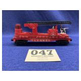 Lighted Lionel 3512 Fire Ladder Co. Flat Car
