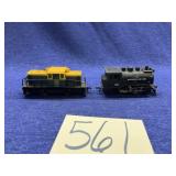 2 HO Engines - B&O Steam Engine 98 & Santa Fe