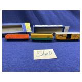 3 HO Gauge Train Cars