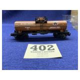 Lionel Smuckers, single dome tank car, chocolate