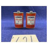 2 Full Cans Original Lionel Cleaner for Model