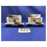Lionel Flat Cars w/ Ertl 1/16th Scale John Deere