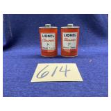 2 Full Cans Original Lionel Cleaner for Model