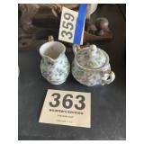 Vintage China cream & sugar