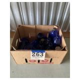 Cobalt blue bottles