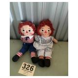 Raggedy, Ann and Andy dolls