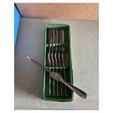 Lobster Fork/seafood tins vintage