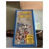 Sports card collector case with sports carts