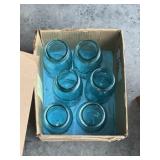 Blue tanning drawers, lot of six