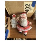 Pair of vintage Santa
