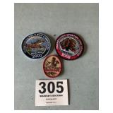 Three outdoor sporting patches