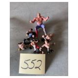 Wrestling action, figure figures