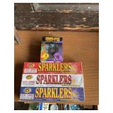 Sparklers and colored smoke balls, Fourth of July