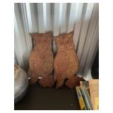 Wooden owl lawn decor