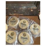 Piles & Schmidt,s vintage beer, coaster lot