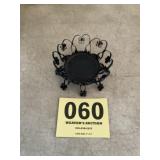 Candle holder, black vintage decorative