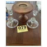 Three candleholders
