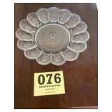 Pattern glass egg plate