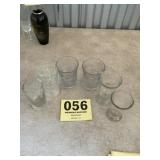 Vintage glass cups assorted lot