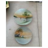 Hand painted plates, Japan