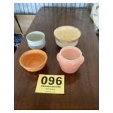Four pieces glassware