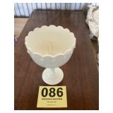 Milk, glass pedestal bowl