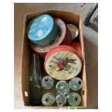 Coca-Cola bottles and vintage tin loft