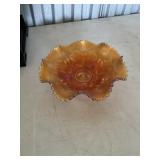 Northwood, wishbone, carnival glass serving dish