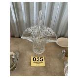 Glass brides basket