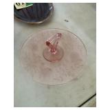 Etched pink depression, serving tray