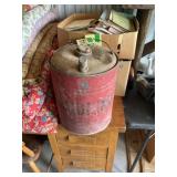 Large metal gasoline can