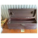 Vintage tool chest with tray wooden
