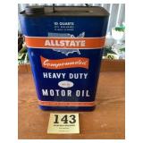 Sears Allstate motor oil can