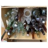 Box lot mixed bottles