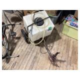 Pull behind sprayer battery operated