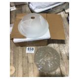 Lot of 2 Glass Ceiling light Globes