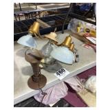 Vintage Chandelier and Table lamp lot