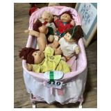 Bassinet of Cabbage Patch Dolls