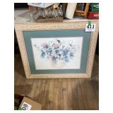 Large Floral Framed Wall Print