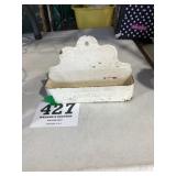 Older Aluminum Bathroom Comb & Brush Holder