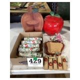 Apple Cookie Jar and Kitchen Decorations