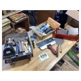 Drywall and painting supplies lot in a tote