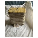 Wicker waste basket