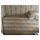 Twin bed with two pillow