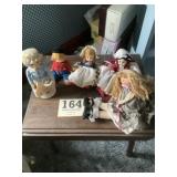 Five small dolls