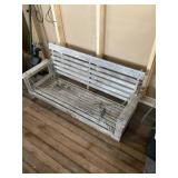 Swinging porch bench