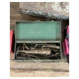 Green tool chest with content