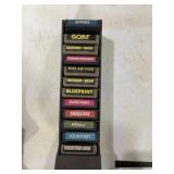 Atari vintage video game lot in storage case